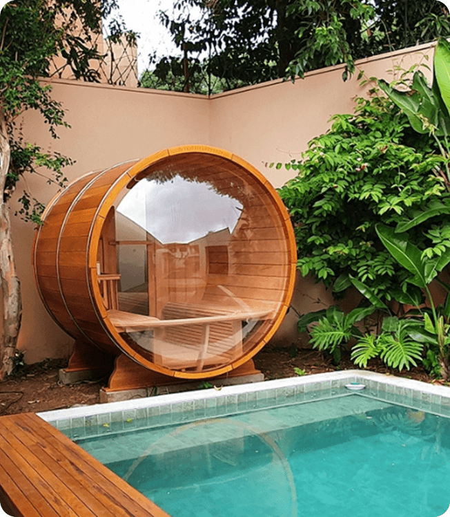 Sauna Barril Média